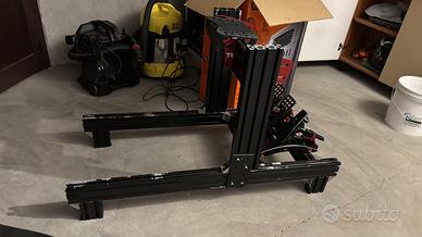 Postazione simracing profilato alluminio