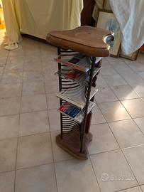 Porta CD legno e metallo