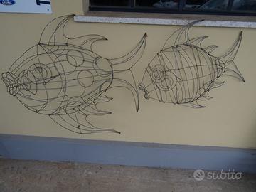 Pesci in ferro fatti a mano  2 misure