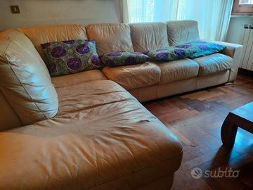 divano letto in pelle 3x2 