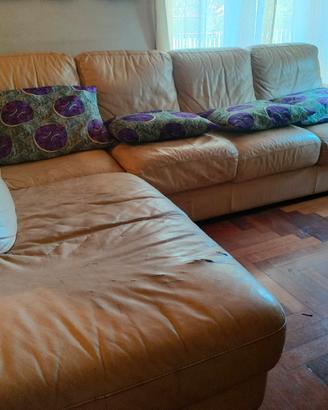 divano letto in pelle 3x2 