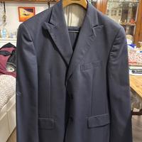 Vestito blu da cerimonia primaverile lana merinos