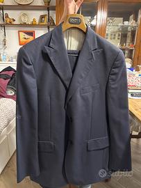 Vestito blu da cerimonia primaverile lana merinos