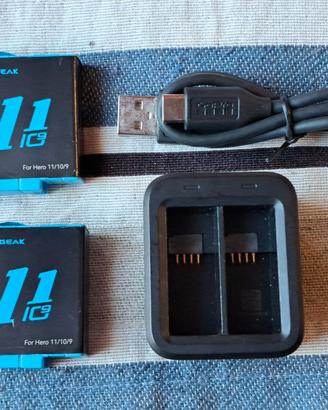 Caricabatteria GoPro + 2 batterie