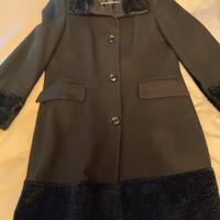 Cappotto nero di lana Zara taglia L