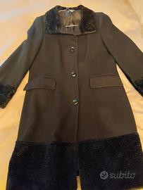 Cappotto nero di lana Zara taglia L
