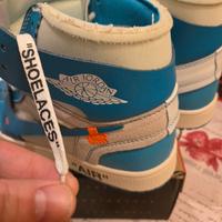 air jordan 1 off white unc tg.43 full set