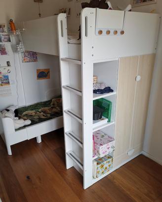 Letto a soppalco IKEA SMÅSTAD con scrivania