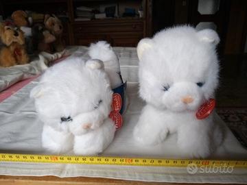 Splendidi peluche gatti bianchi Trudi