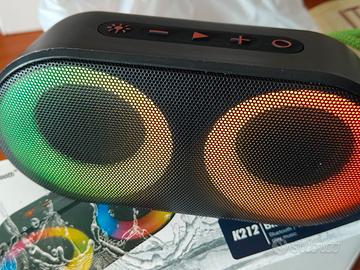 Cassa Bluetooth portatile con luci RGB impermeabil