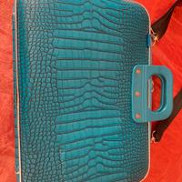 Borsa porta computer Bombata mod.Cocco turchese