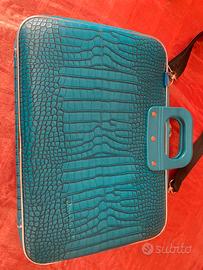 Borsa porta computer Bombata mod.Cocco turchese