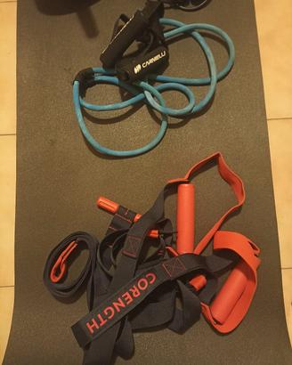 🔥Kit completo fitness casa/parco TRX+pesi+elastic