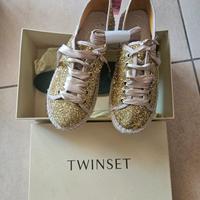 Espadrillas twinset glitter oro n.36