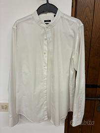 Camicia bianca slim fit – collo alla coreana