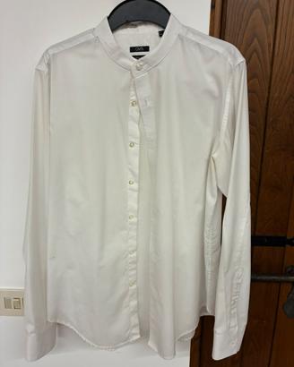 Camicia bianca slim fit – collo alla coreana