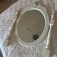 Specchio ovale shabby chic
