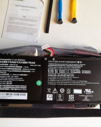 Batteria Litio 4588105-2S per Laptop Akoya
