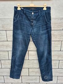 Pantaloni a costine Barba blu e marrone