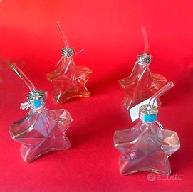 4 Bicchieri cocktail design "Star" con cannucce