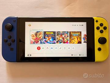 Nintendo Switch + Bundle 7 giochi (Crash,Rayman)