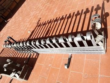 Frontale in ferro battuto per camino, barriera