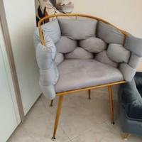 Poltroncina intrecciato in velluto 