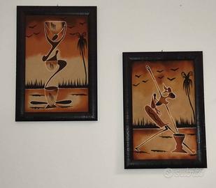  3 Quadri  con cornice in legno 