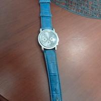 orologio da polso sk Watch con cinturino blu pelle