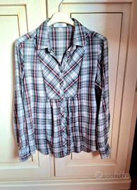 Camicia blusa a quadri