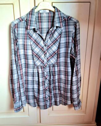 Camicia blusa a quadri