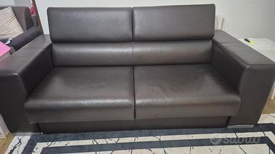 Divano letto in pelle 2 posti