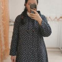 Soprabito blu a pois taglia L