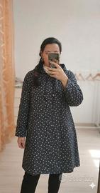 Soprabito blu a pois taglia L