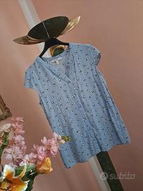 camicia donna estiva celeste