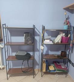 Libreria/Scaffale in metallo e legno