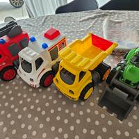 Set di 4 mezzi lavoro ed emergenza grandi 35cm