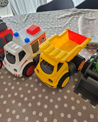 Set di 4 mezzi lavoro ed emergenza grandi 35cm