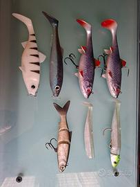 lotto esche luccio/siluro/bass swimbait 