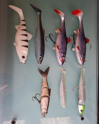 lotto esche luccio/siluro/bass swimbait 
