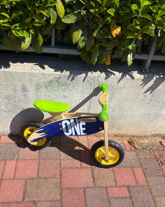 Bici in legno senza pedali bimbo bimba