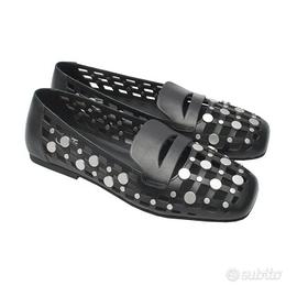 Mocassino ASH Bali Traforato in Pelle Nera