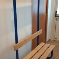 2 Panche spogliatoio in legno di faggio