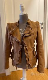 Chiodo effetto alcantara color renna