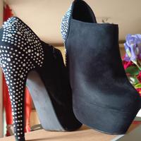 Scarpe  tacco e  plateau con strass