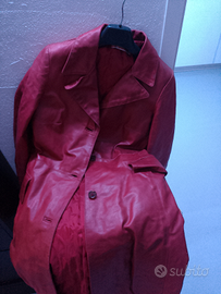 Giacca pelle bordeaux