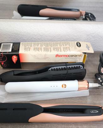 Piastre capelli nanodiamante + spazzola lisciante