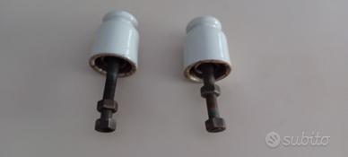 Coppia di isolatori elettrici vintage Ginori