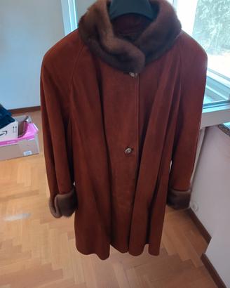 cappotto scamosciato lungo 