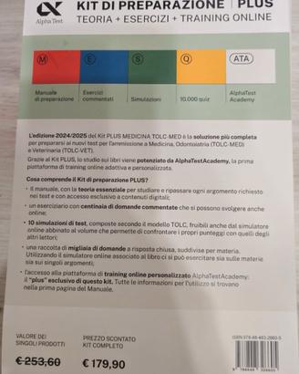 Alpha Test Medicina TOLC-MED Kit di preparazione